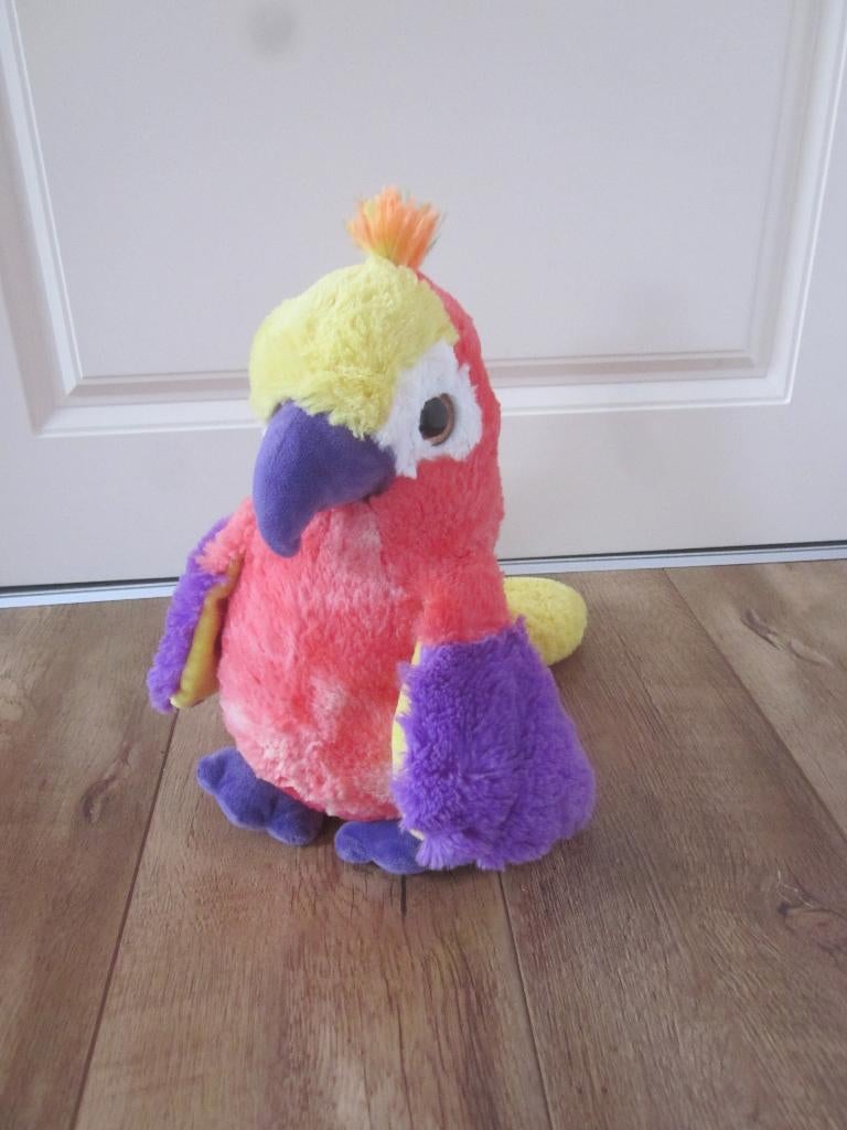 Sunkid superzacht prachtige pluche papegaai gouden glitterog, Ophalen of Verzenden, Nieuw, Eend