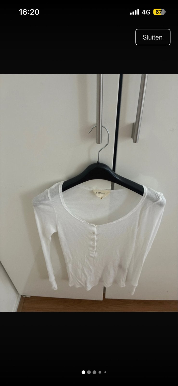 Isabel Marant Shirt Maat S - Gedragen, valt klein, Wit, Ophalen of Verzenden, Lange mouw, Maat 36 (S)