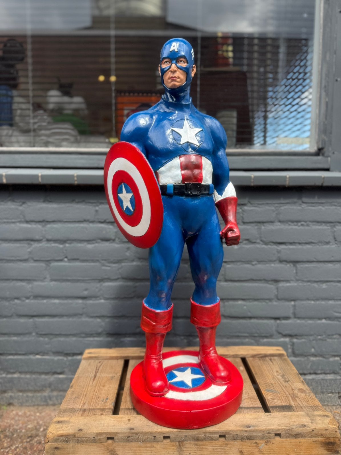 Captain America Beeld - Levensgroot Marvel Figuur, Verzamelen, Ophalen, Gebruikt, ., .