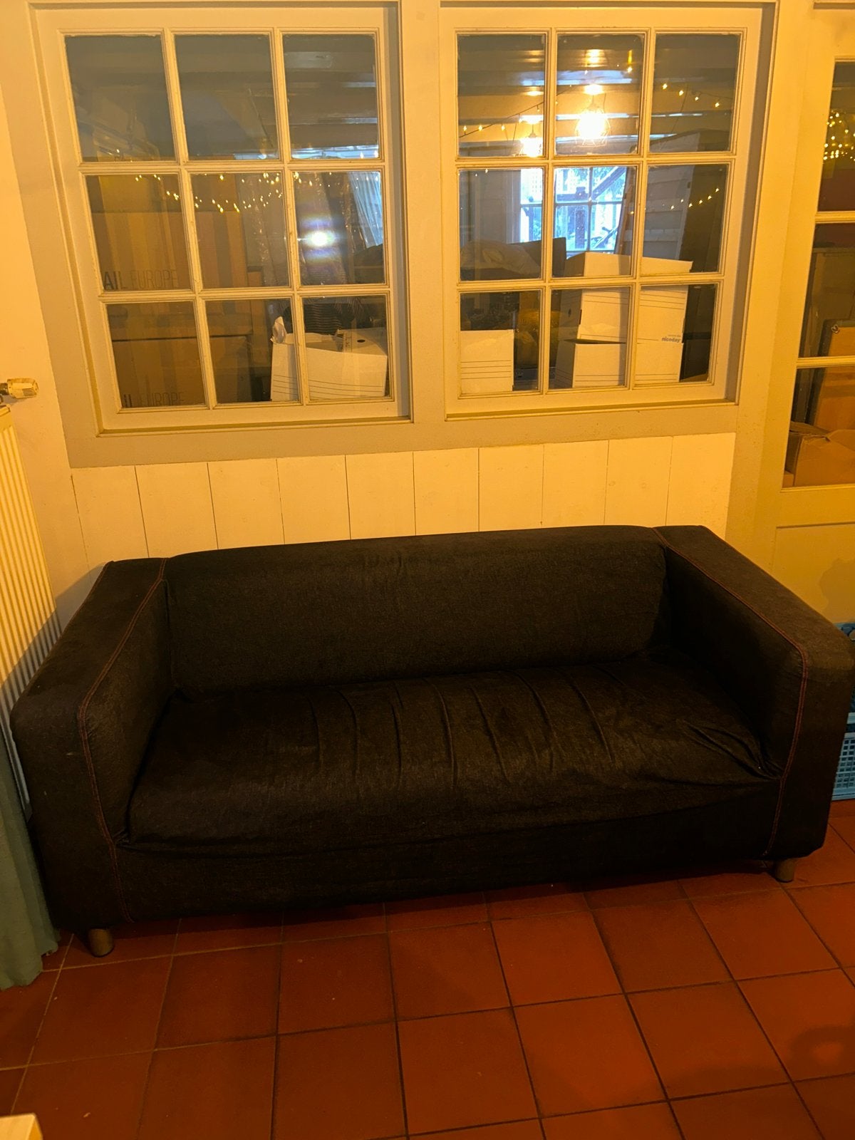 IKEA Klippan 2-zitsbank inclusief poef - Gratis ophalen, Ophalen, Gebruikt, 150 tot 200 cm, Tweepersoons