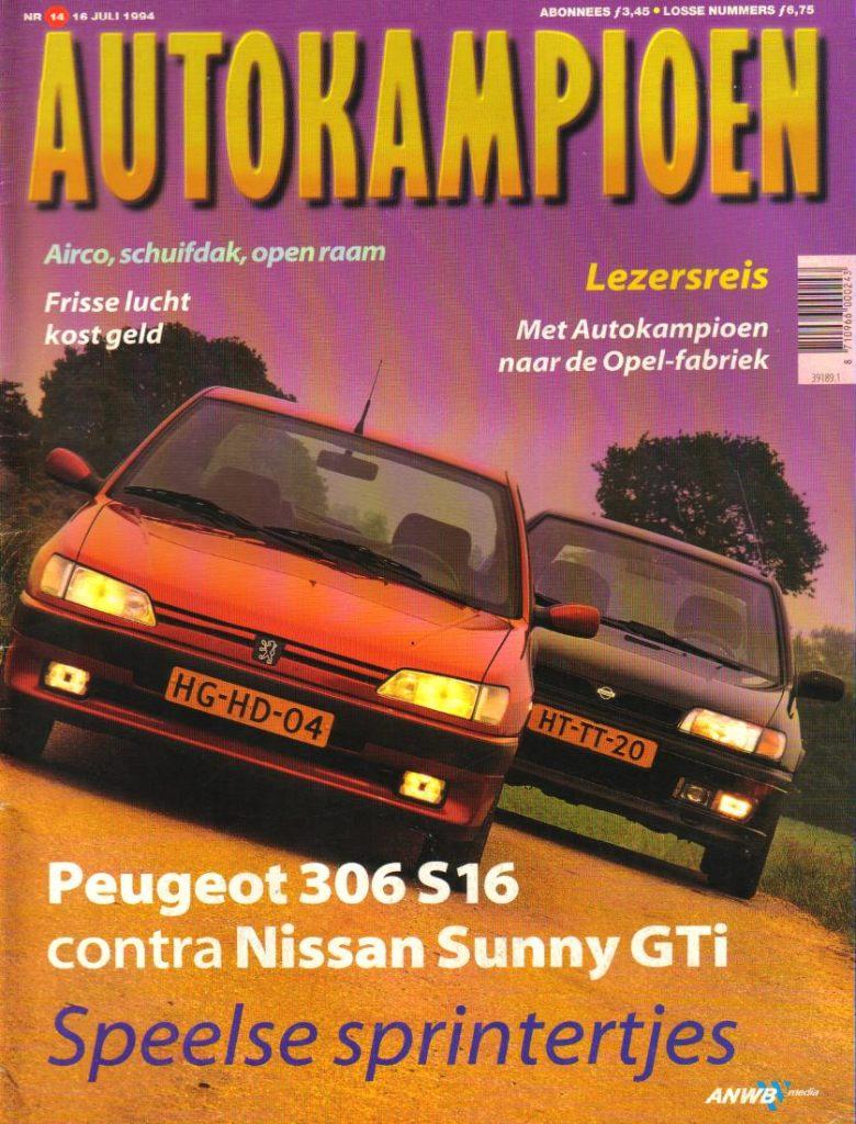 Autokampioen test Nissan Sunny 2.0 GT en Peugeot 306 S16, Ophalen of Verzenden, Gelezen, Peugeot