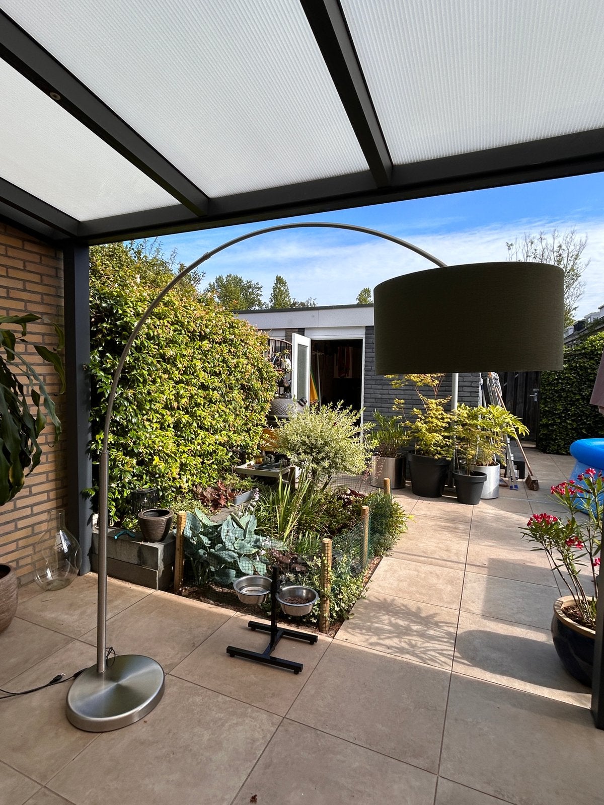 Mooie booglamp met groene kap, Ophalen, Zo goed als nieuw