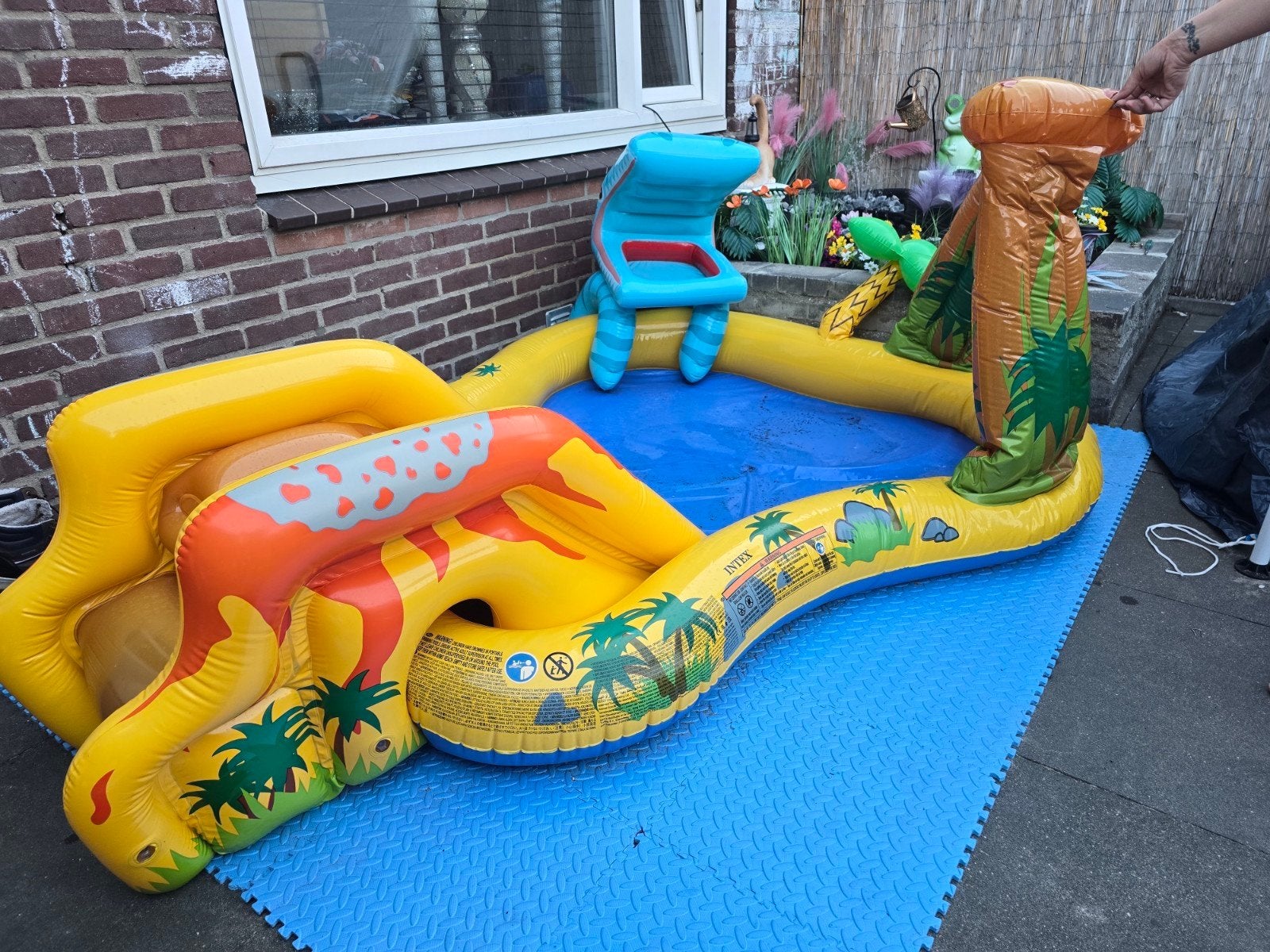Leuk kinderzwembad met glijbaan., Minder dan 80 cm, Ophalen of Verzenden, Opzetzwembad, Minder dan 200 cm