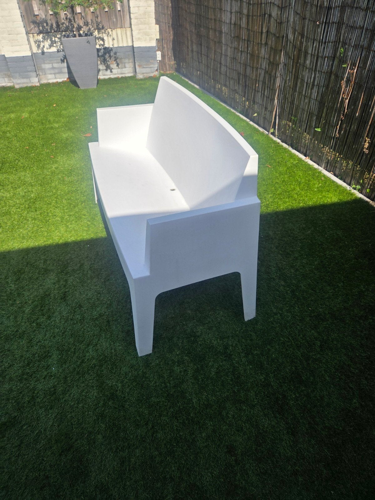Garden Impressions Box tuinbank L138 cm wit z.g.a.n., Tuin en Terras, Ophalen, Zo goed als nieuw, Kunststof