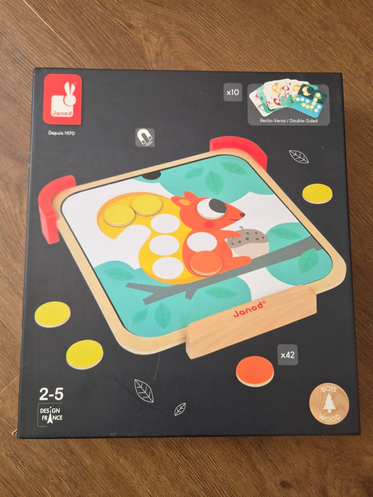 Janod Houten Dubbelzijdig Magnetisch Bord - Puzzel & Teken, Ophalen of Verzenden, Gebruikt, Puzzelen