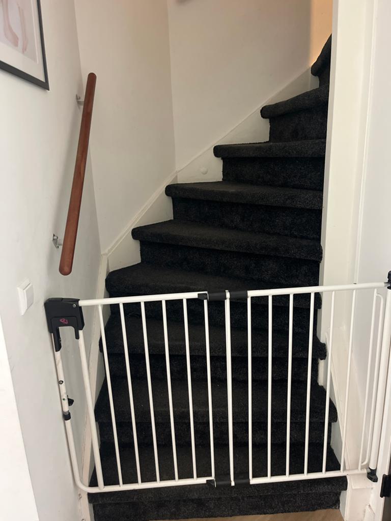 Traphekje Safetysysteem - Verstelbaar 75.5-116 cm, Kinderen en Baby's, Traphekjes, Gebruikt, Ophalen of Verzenden, Metaal of IJzer