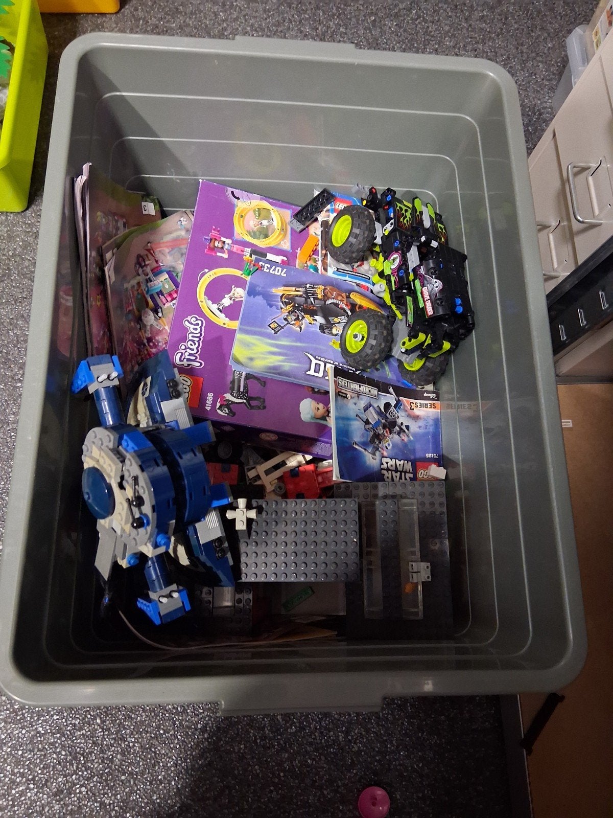 Bak met diverse losse LEGO - Geen complete sets, Ophalen, Gebruikt, Overige merken
