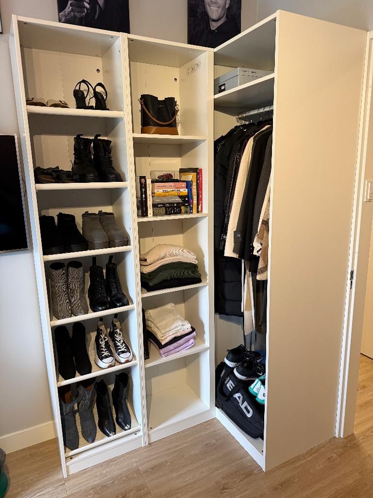 IKEA Pax - Wit - 236cm - Hoek, Ophalen, 200 cm of meer, 150 tot 200 cm, Zo goed als nieuw
