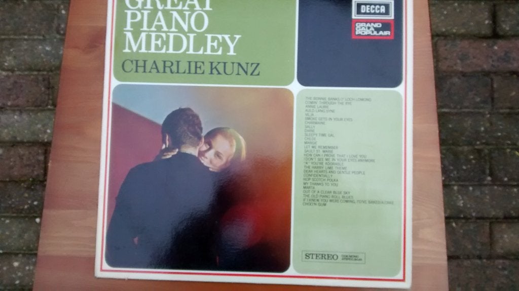 LP - Charlie Kunz - Great Piano Medley, Overige typen, Ophalen of Verzenden, Zo goed als nieuw, 12 inch