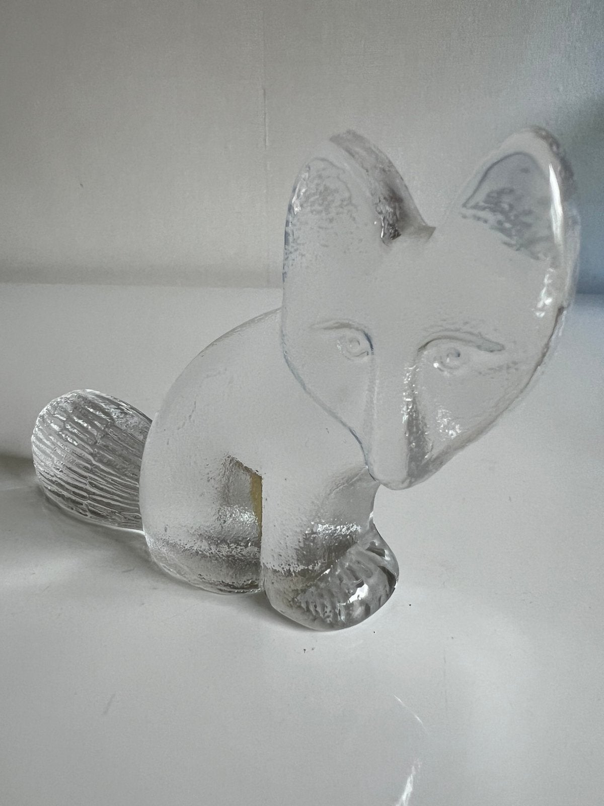 Vintage Lisa Larson~Royal Krona Vos Art Glass Djur I Frihet, Ophalen of Verzenden, Beeld, Glas
