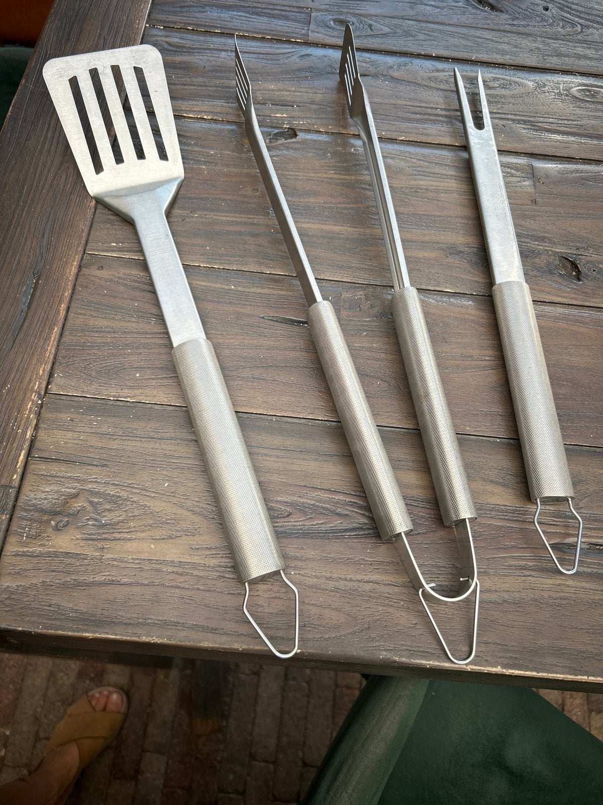Weber BBQ Gereedschap Set - Spatel, Tang, Vork, Ophalen of Verzenden, Zo goed als nieuw