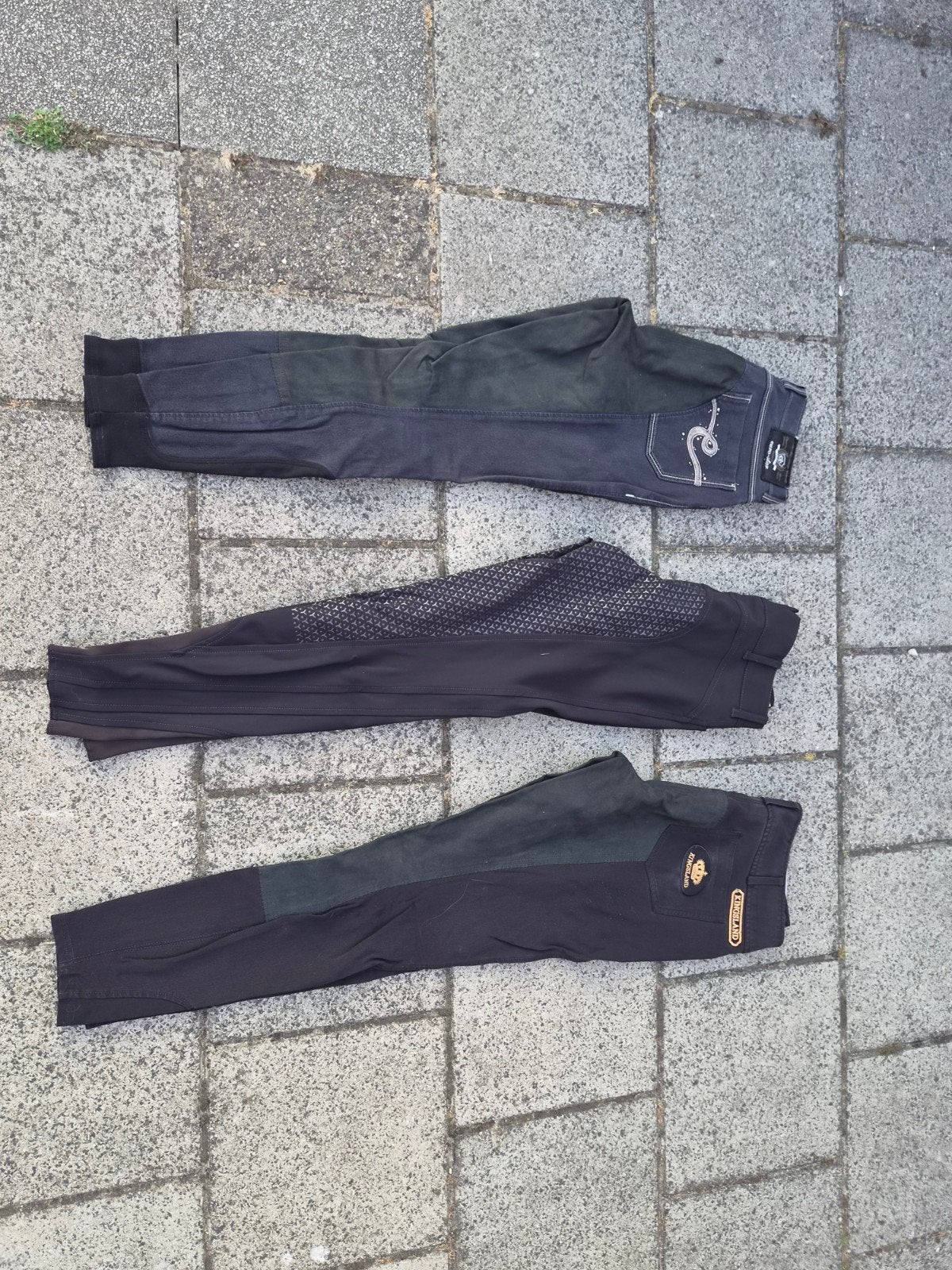 3 zwarte rijbroeken kingsland, equiline, eurostar. vanaf €10, Ophalen of Verzenden, Zwart, Dressuur