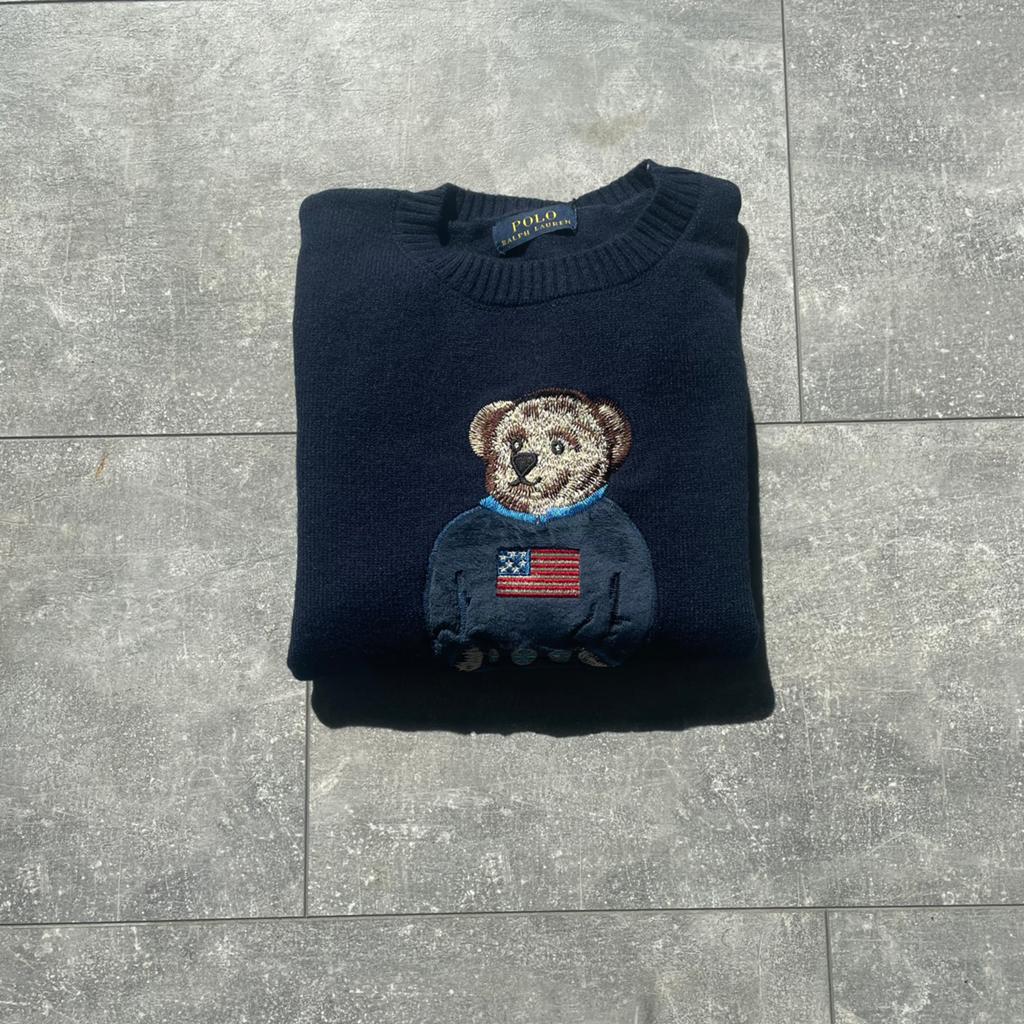 Polo Ralph Lauren Bear Trui - Slechts 1x gedragen!, Ophalen of Verzenden, Zo goed als nieuw, Overige maten, Blauw
