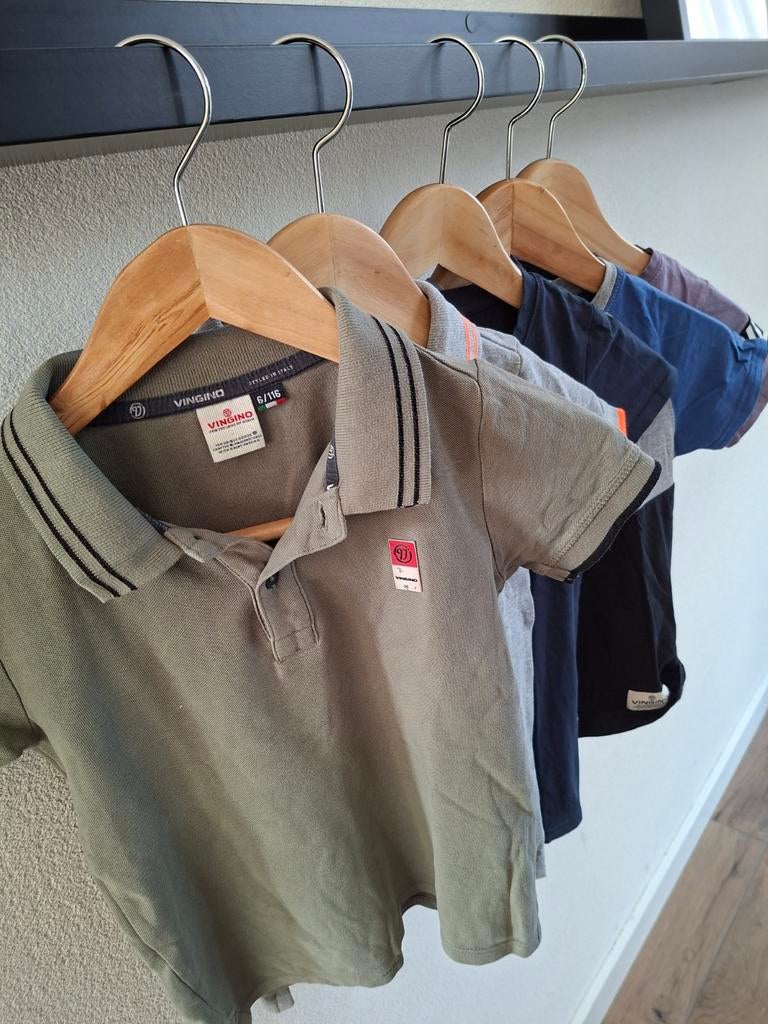 Vingino polo t-shirt set maat 116, Ophalen of Verzenden, Zo goed als nieuw