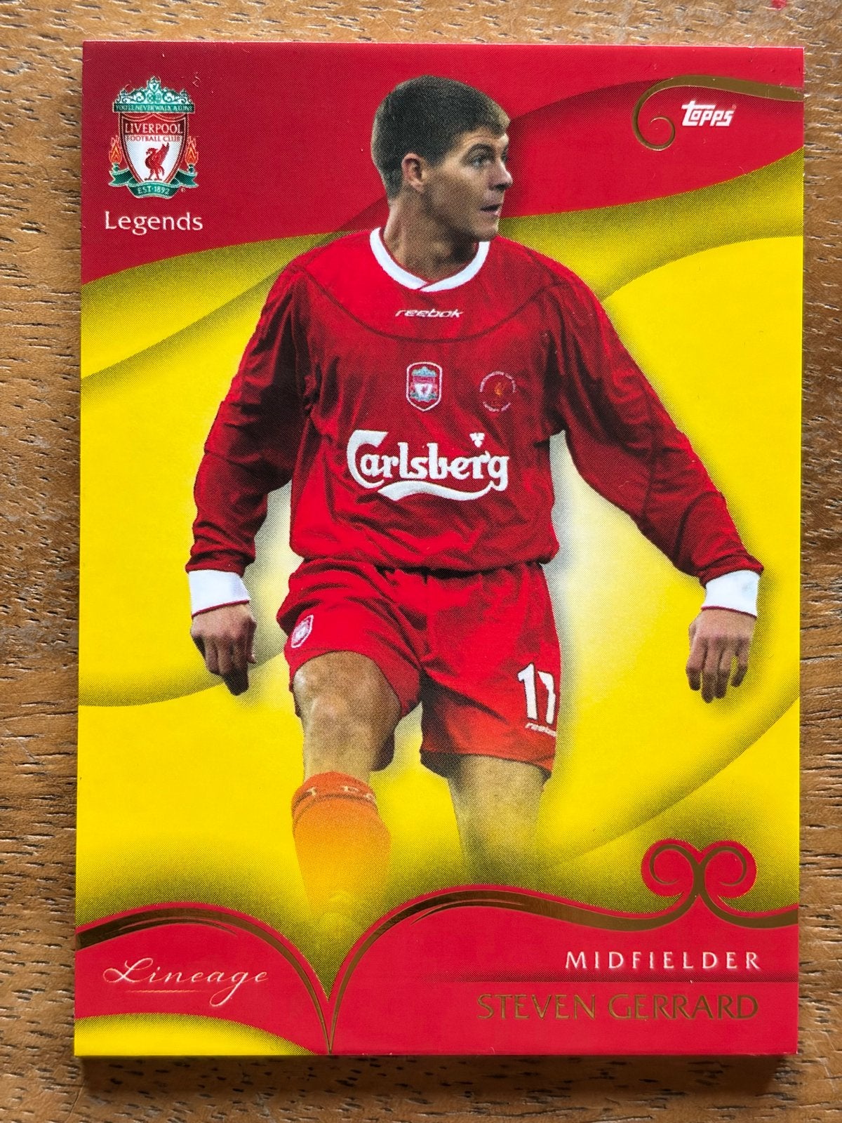 Steven Gerrard Liverpool Legends Spelerskaart /75, Ophalen of Verzenden, Zo goed als nieuw, Buitenlandse clubs, Spelerskaart