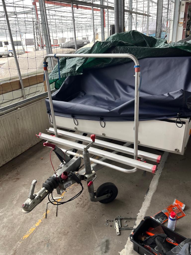 Fietsdrager voor op de dissel, Ophalen