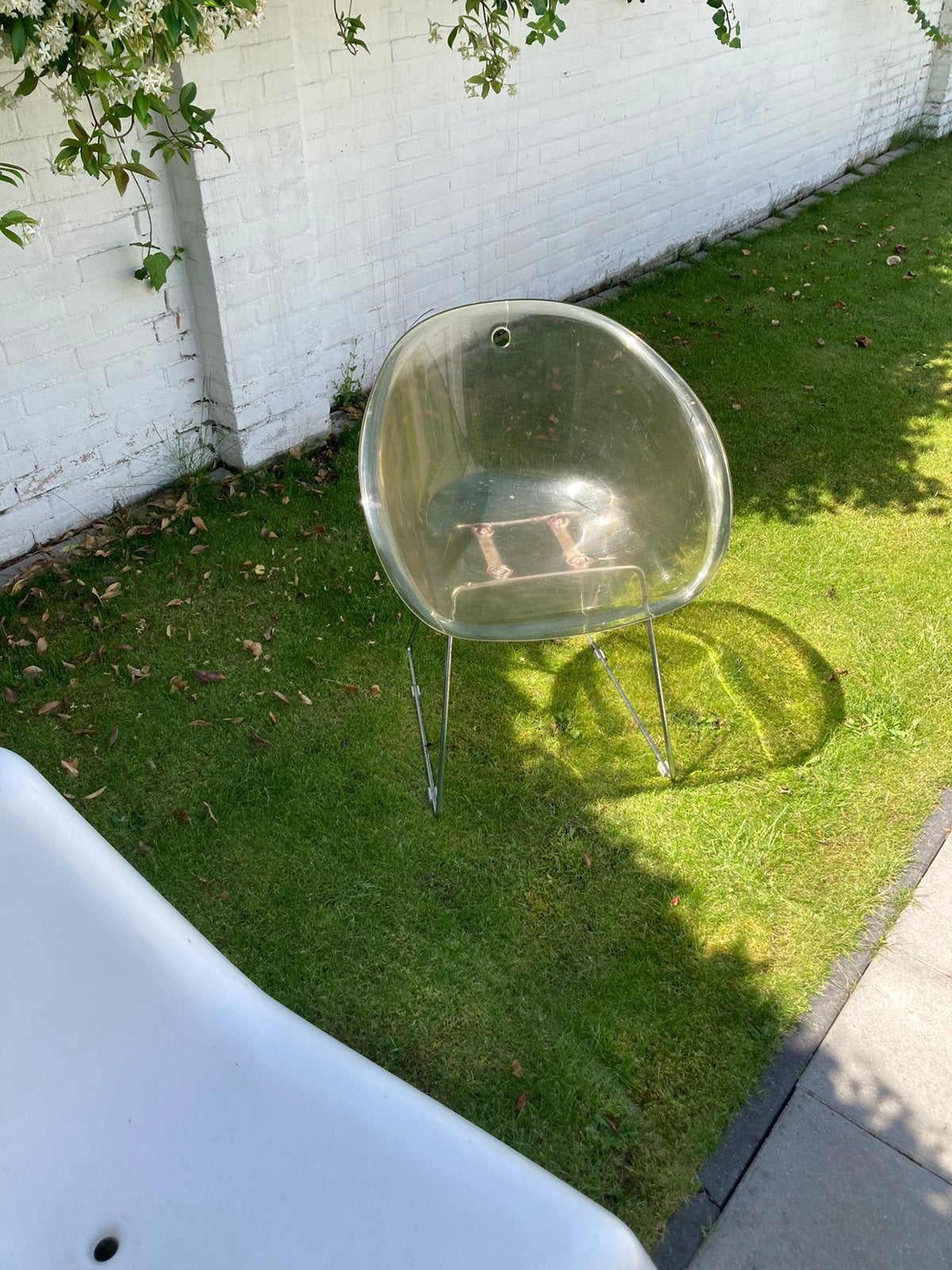 Pedrali plexiglas stoel, Huis en Inrichting, Ophalen, Zo goed als nieuw, Wit, Eén