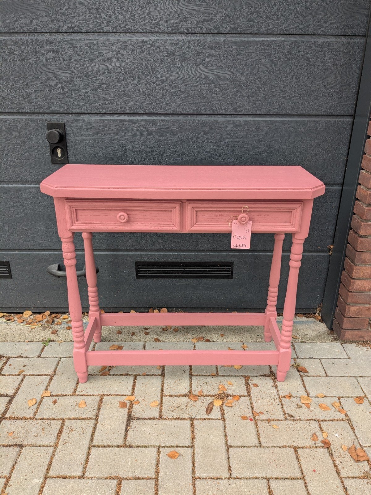 roze sidetable, Ophalen, 25 tot 50 cm, Rechthoekig, 50 tot 100 cm
