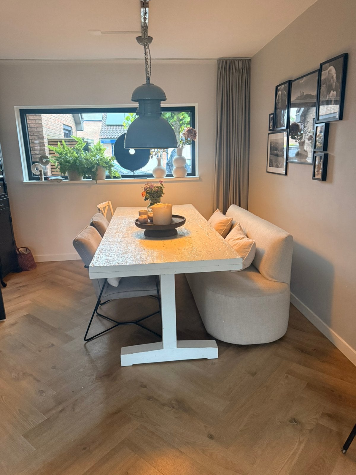 Eetkamertafel wit, Huis en Inrichting, Ophalen, 200 cm of meer, 50 tot 100 cm, Zo goed als nieuw