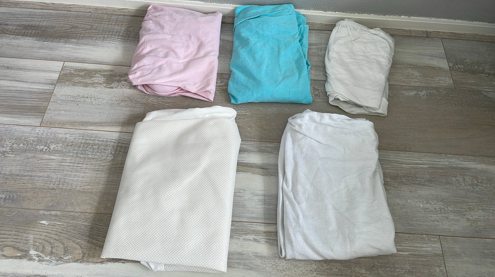 Molton/ Matras beschermer/hoeslaken voor ledikant 120x60 cmB, Ophalen of Verzenden, Gebruikt, Wit, Jongetje of Meisje