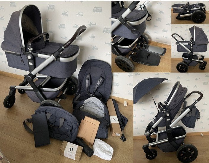 Joolz Day 3 incl. accessoires en meerijdplankje, Gebruikt, Verstelbare duwstang, Ophalen, Kinderwagen