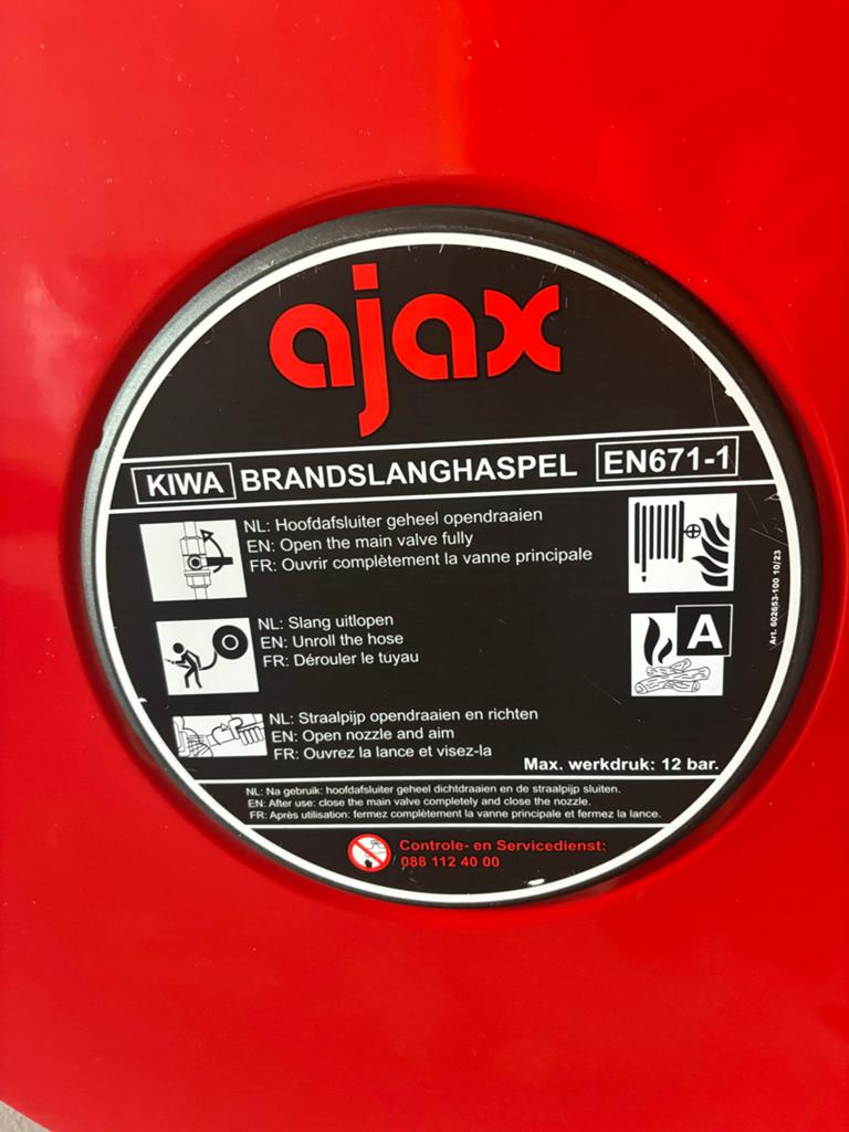Ajax Kiwa Brandslanghaspel EN671-1 - Nieuw in doos, Ophalen of Verzenden, Zo goed als nieuw, Brandblusser