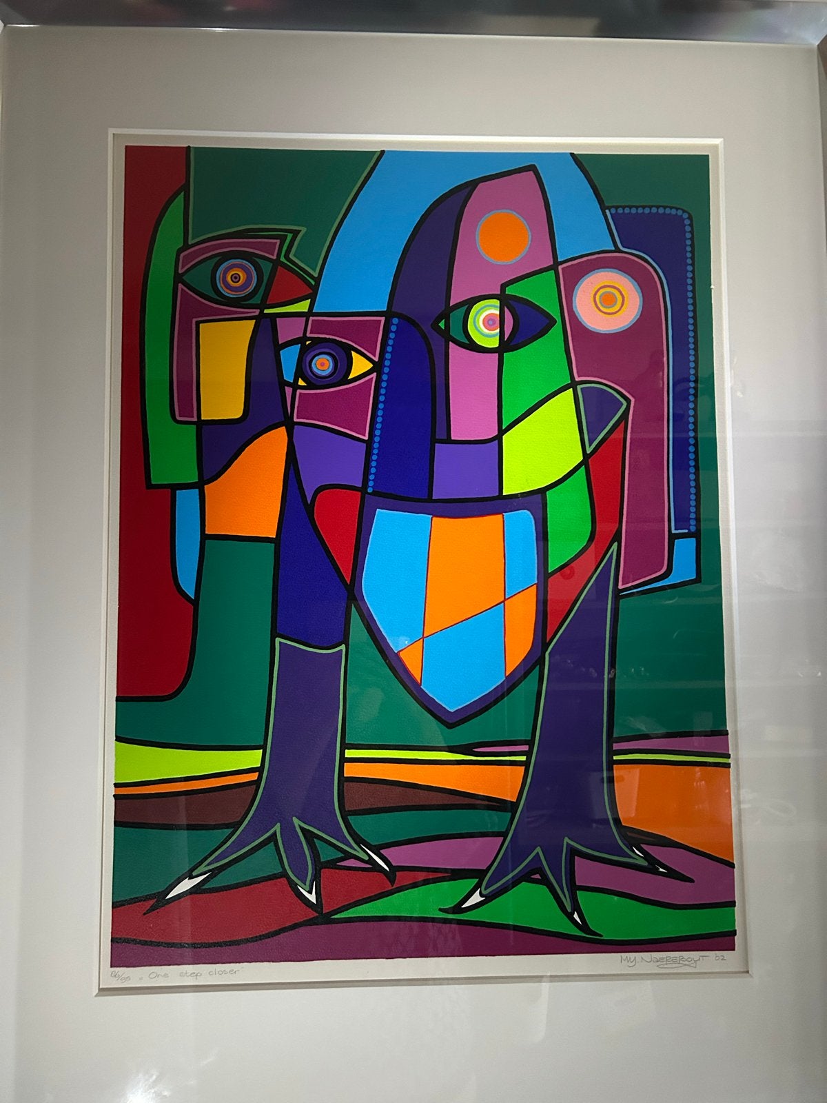 One Step Closer - Zeefdruk van Marianne Y. Narebout., Antiek en Kunst, Kunst | Litho's en Zeefdrukken, Zeefdruk, Gelimiteerde oplage