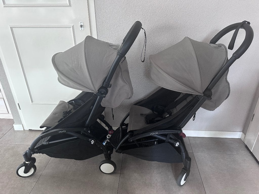 YOYO dubbele kinderwagen geschikt als handbagage vliegtuig, Gebruikt, Duowagen, Combiwagen, Ophalen