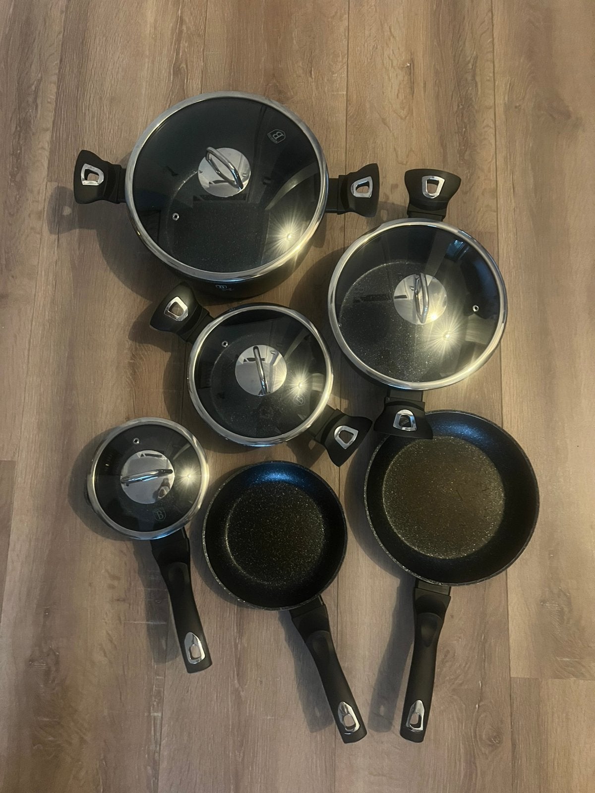 Pannenset te koop!, Overige materialen, Gebruikt, Pannenset, Ophalen of Verzenden