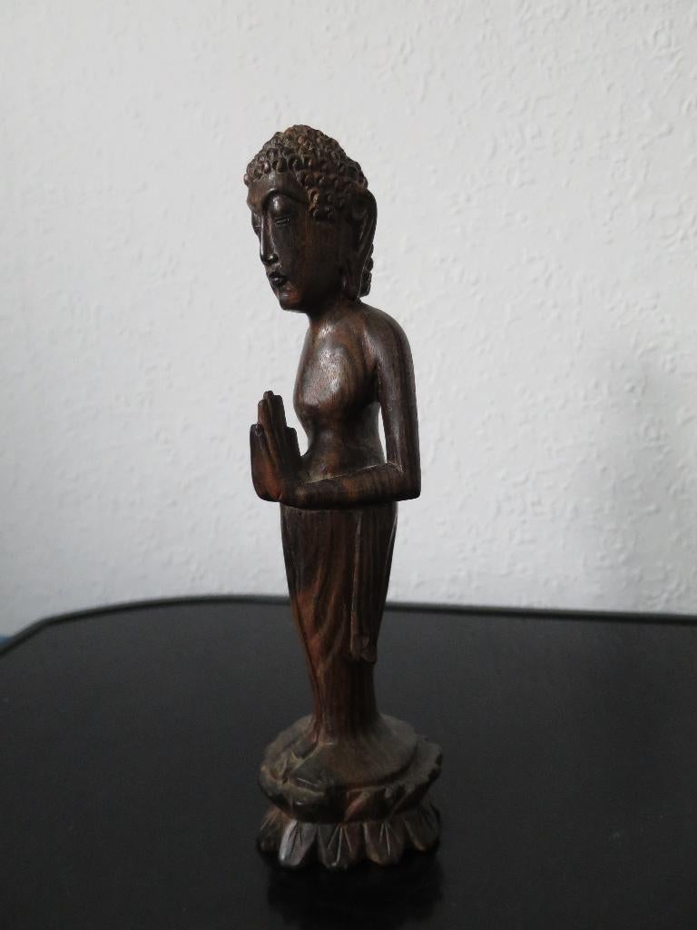 MOOI UIT COROMANDEL HOUT GESNEDEN BEELDJE 20 CM, Ophalen of Verzenden