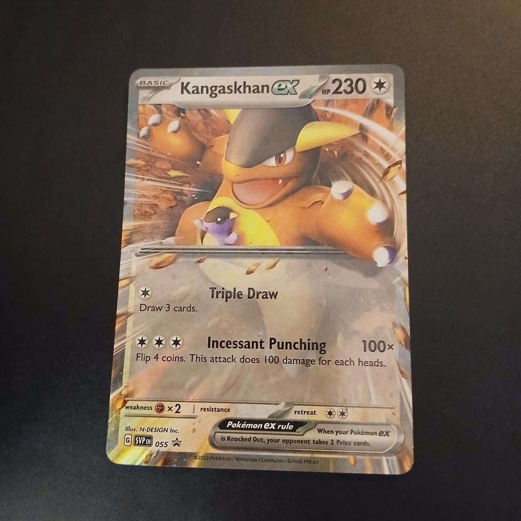 Kangaskhan EX Pokémon Kaart - Onbeschadigd, Ophalen of Verzenden, Zo goed als nieuw, Losse kaart, Foil