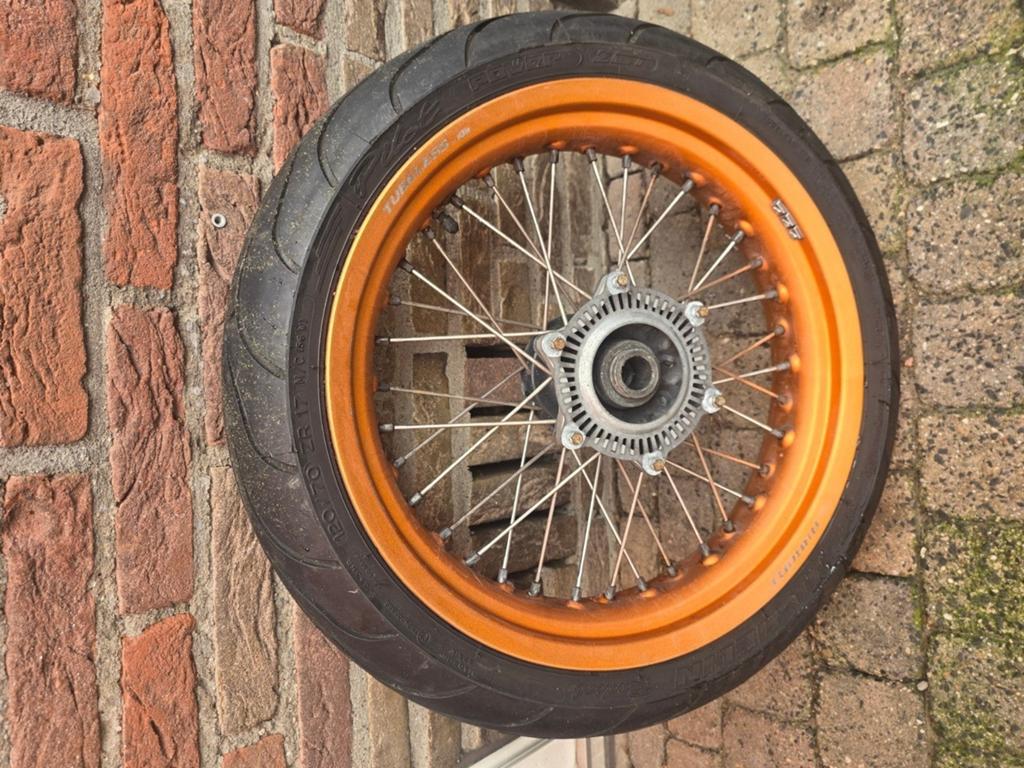 KTM 690 SMCR Velgenset - Oranje Supermoto Wielen, Motoren, Ophalen of Verzenden, Gebruikt
