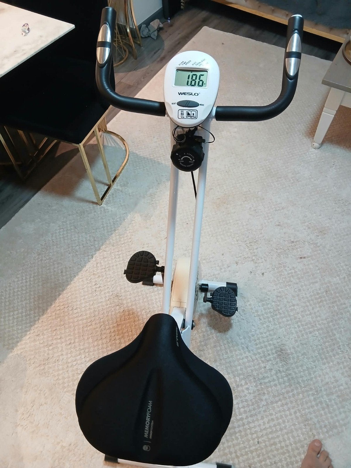 Weslo SpazioBike Hometrainer - Compact en Comfortabel, Ophalen of Verzenden, Zo goed als nieuw, Metaal, Benen