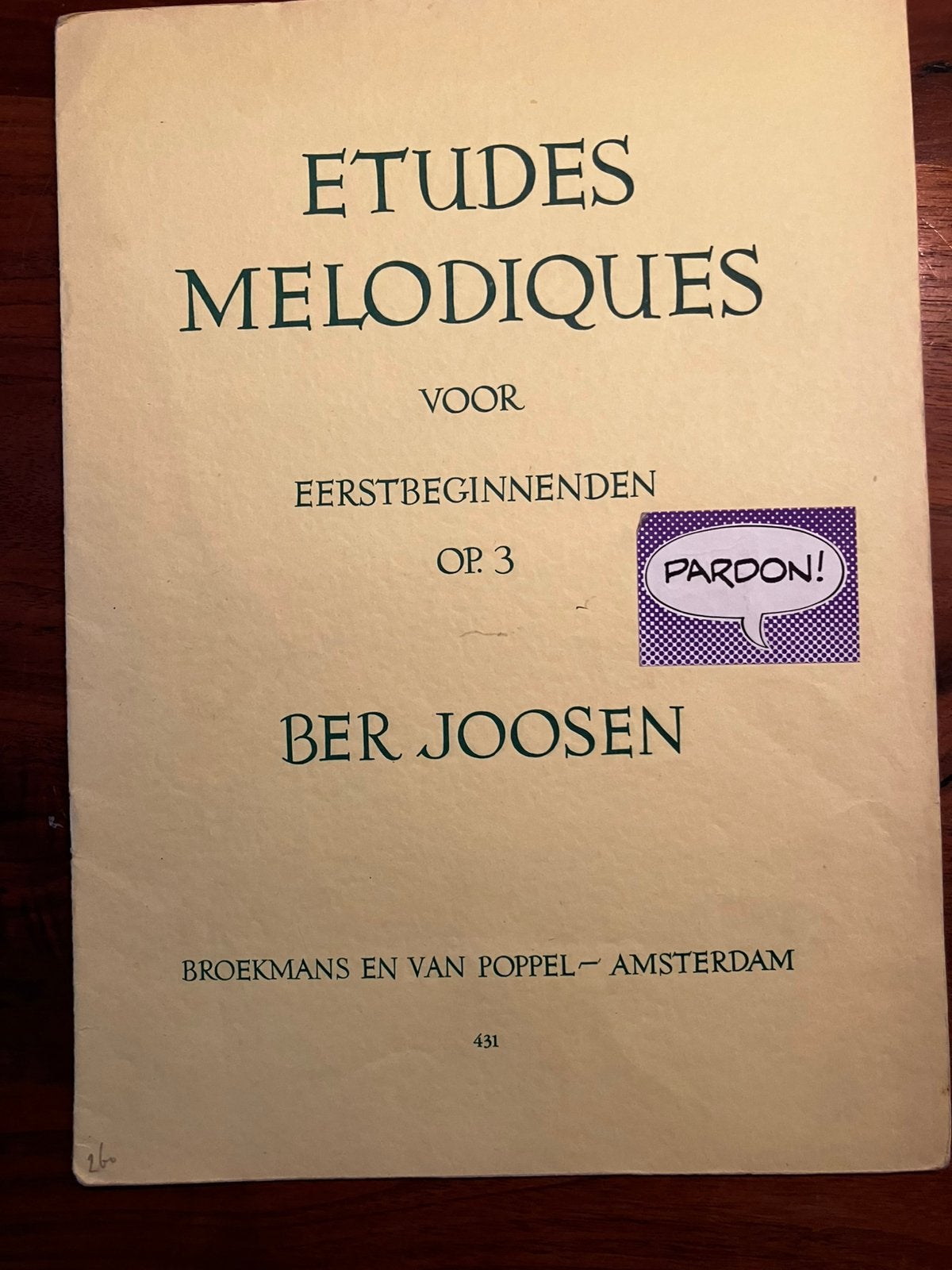 Etudes melodiques  Ber Joosen, Ophalen of Verzenden, Zo goed als nieuw, Les of Cursus, Klassiek
