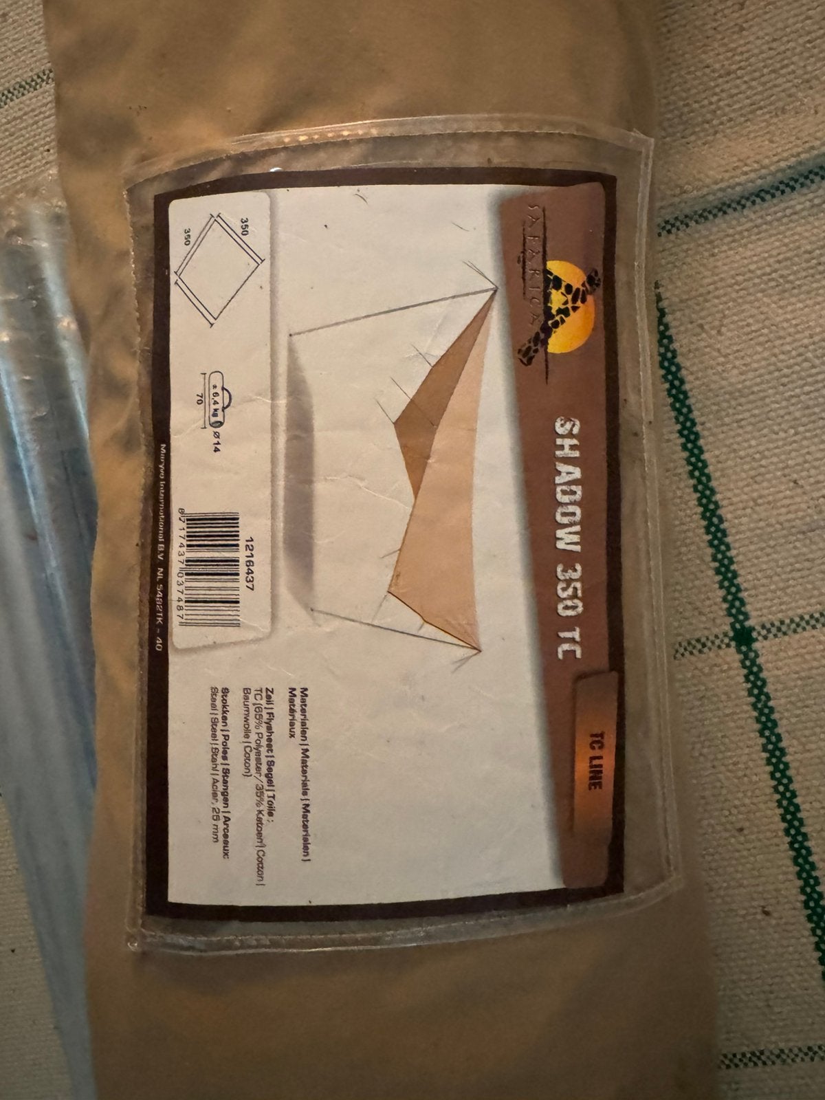 Safarica Shadow 350 TC Tarp, Ophalen of Verzenden, Zo goed als nieuw