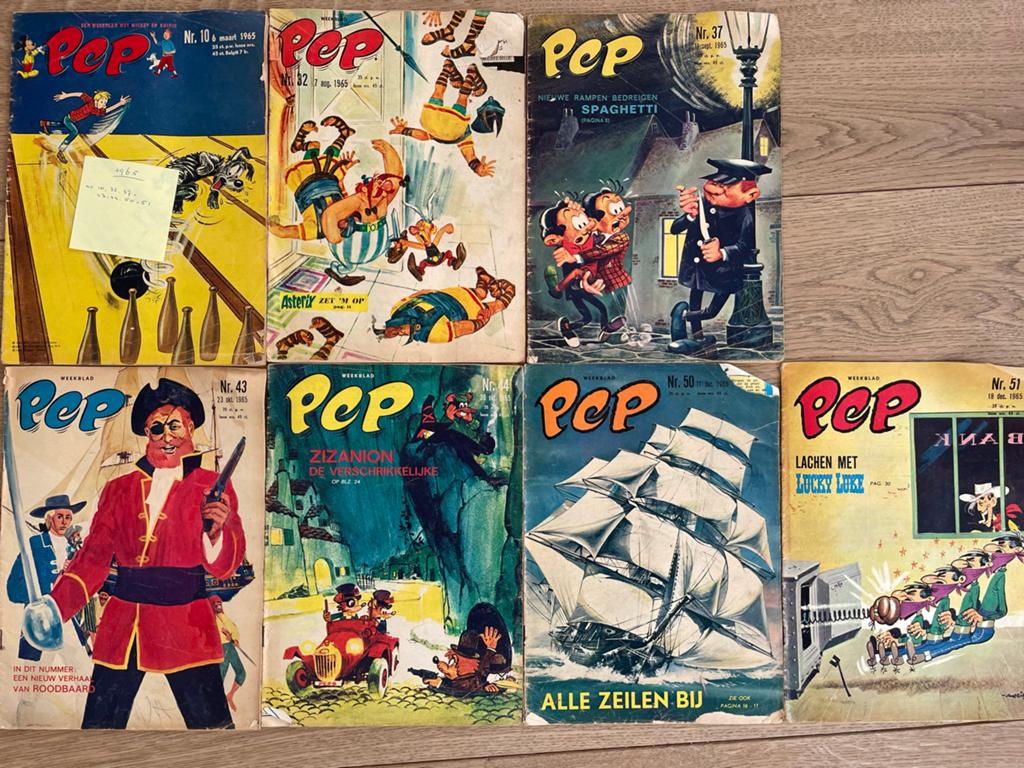 Zeldzame collectie Pep weekbladen uit 1965 (7 stuks), Europa, Ophalen of Verzenden, Zo goed als nieuw, Meerdere comics