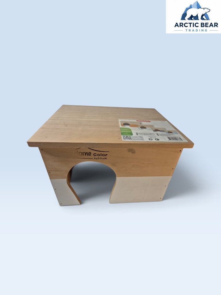 Houten Knaagdierenhuisje Zolux (Maat L) – Wit/Hout – NIEUW, Dieren en Toebehoren, Minder dan 60 cm, Kooi, Ophalen of Verzenden