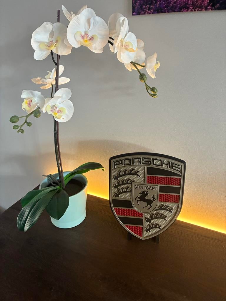 Decoratief Porsche Schild -253x198mm, Ophalen of Verzenden, Zo goed als nieuw, Reclamebord