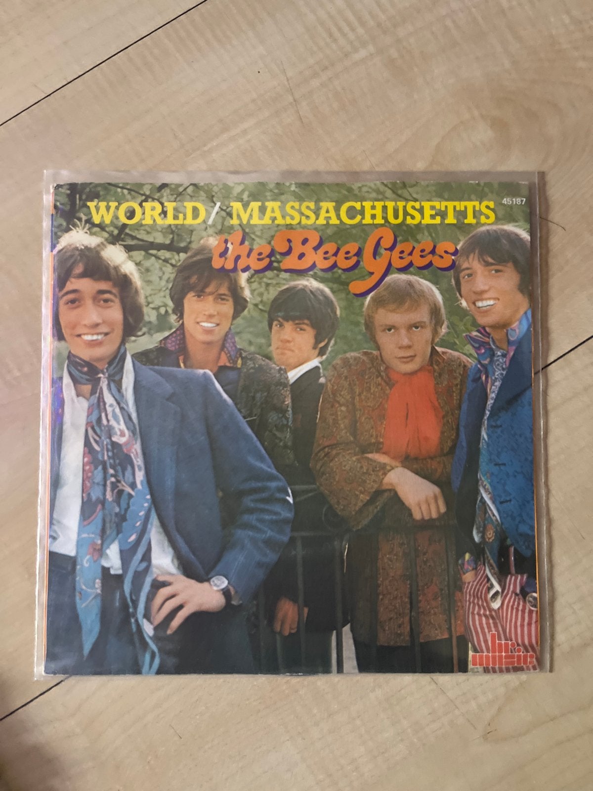 Bee Gees - World / Massachusetts 7 inch single, Gebruikt, Pop, Originele persing, 7 inch