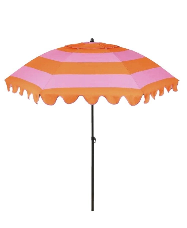 Nieuwe inklapbare oranje-roze parasol 197cm met hoes, Ophalen, Kantelbaar, -, Nieuw
