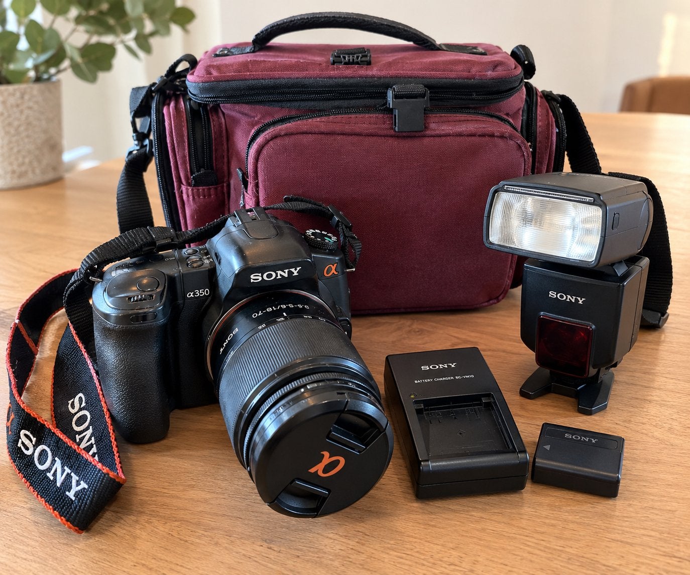 Sony Alpha A350 spiegelreflexcamera set, Ophalen, Zo goed als nieuw, Spiegelreflex, Overige Merken