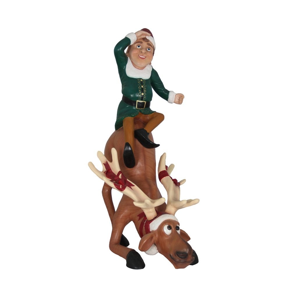 Babbo and Blitzen – Rendier beeld Hoogte 151 cm, Diversen, Kerst, Ophalen, HorecaBeelden, Nieuw, HorecaBeelden