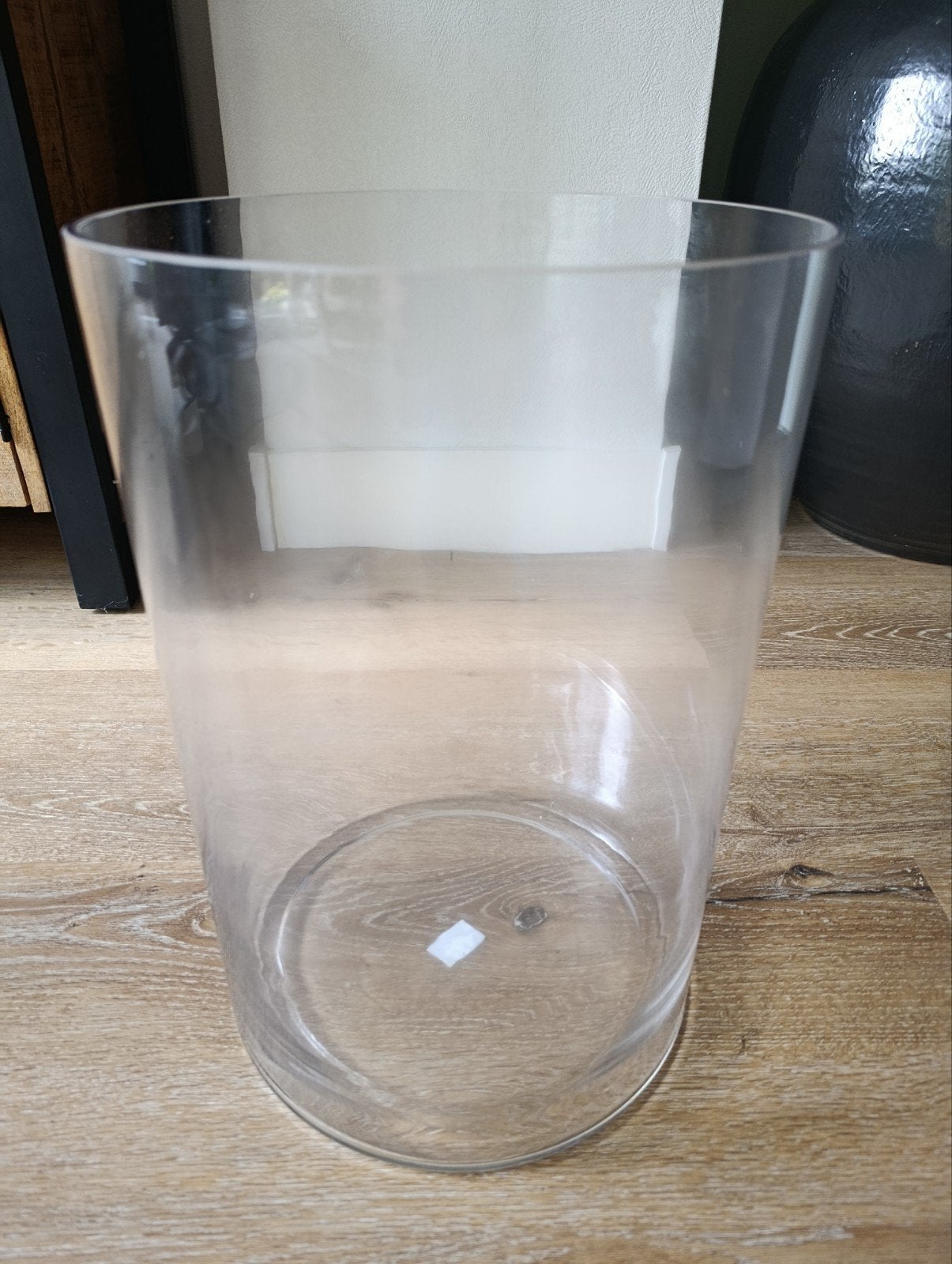 glazen cilinder vaas xxl 40x26cm, Ophalen, Handgemaakt, Nieuw, Glas