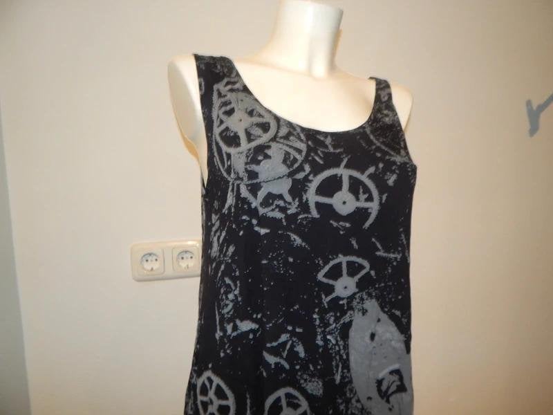 Sarah Pacini top tuniek zwart in witte print ronde halslijn, Kleding | Dames, Tops, Verzenden, Sarah Pacini, Zwart, Maat 46/48 (XL) of groter