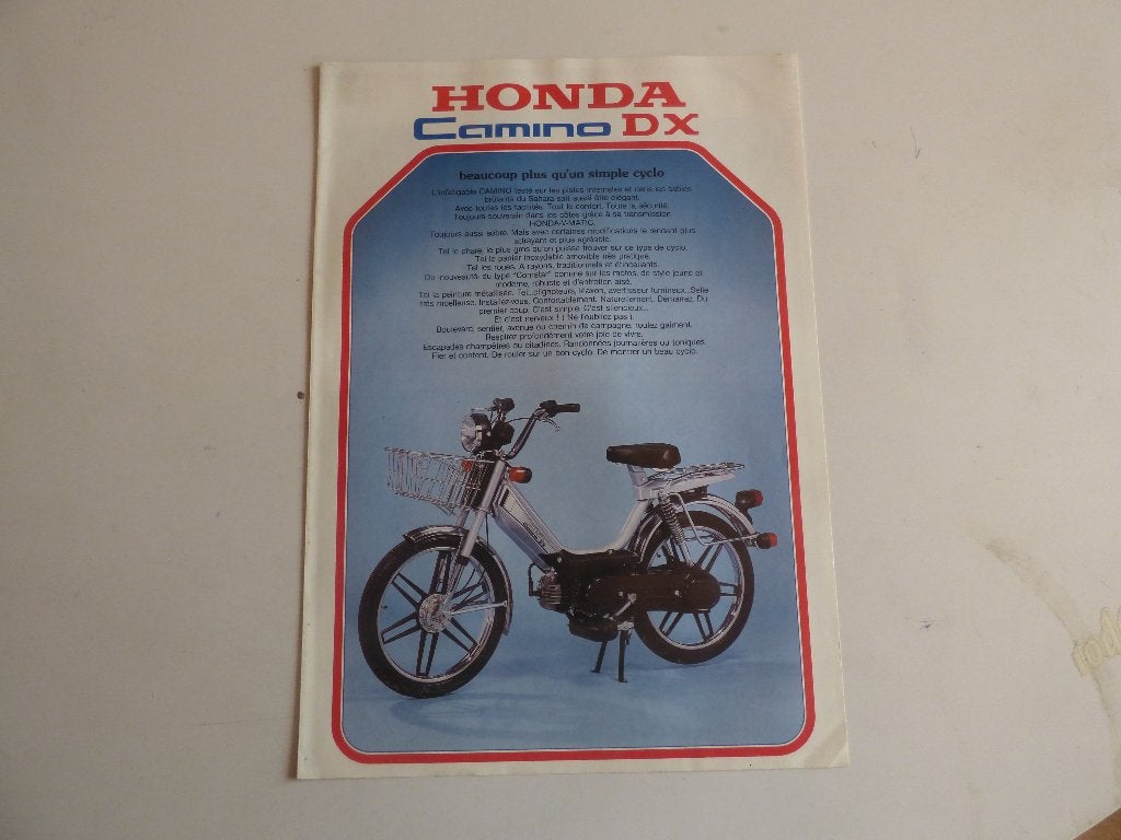 HONDA CAMINO DX FOLDER, Ophalen of Verzenden, Zo goed als nieuw