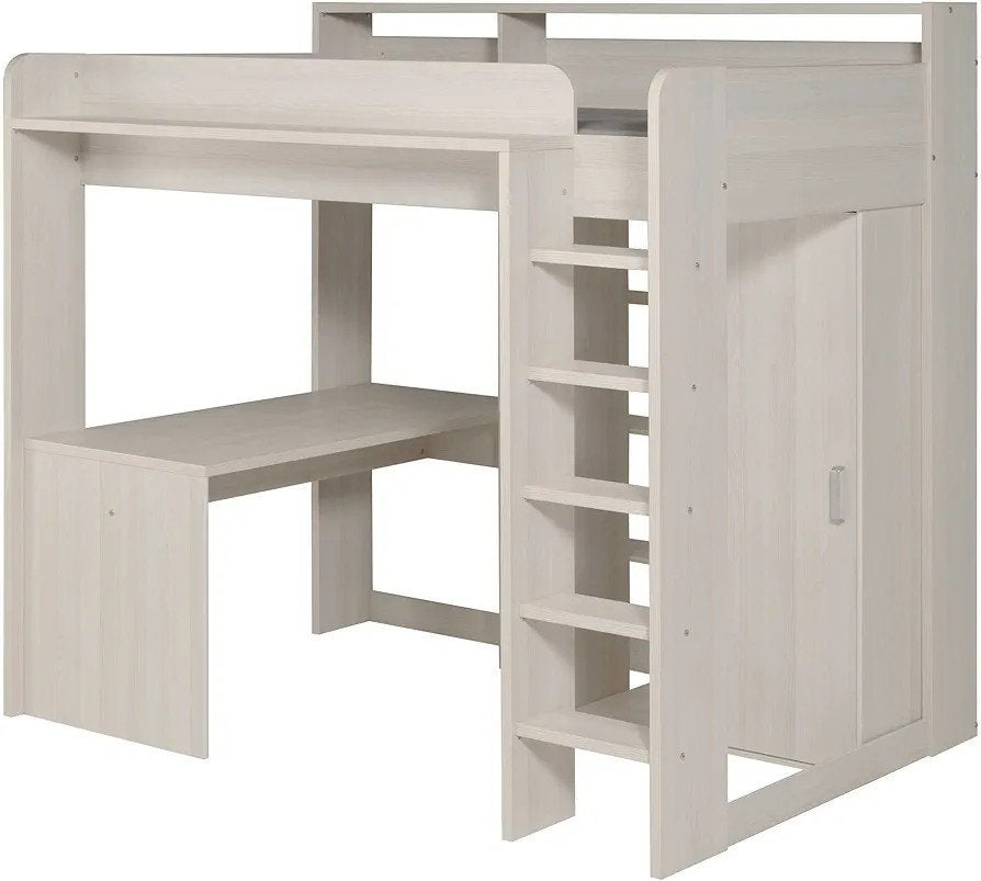 Hoogslaper tiener bed bureau kleding en boekenkast in 1, Ophalen of Verzenden, Eenpersoons, 90 cm