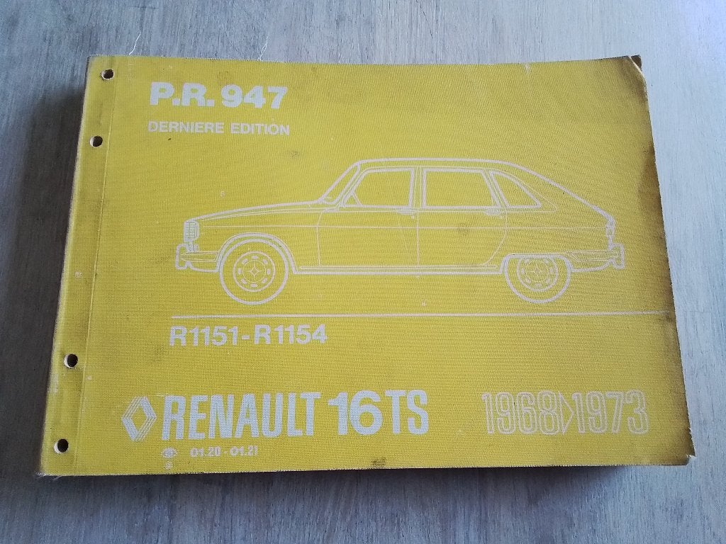 Onderdelenboek Renault R16ts, Ophalen of Verzenden