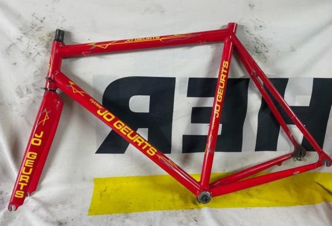 Alu Jo Geurts Cycles 59.5 Racefiets Frame en Voorvork Rood, Verzenden, Gebruikt, Overige typen