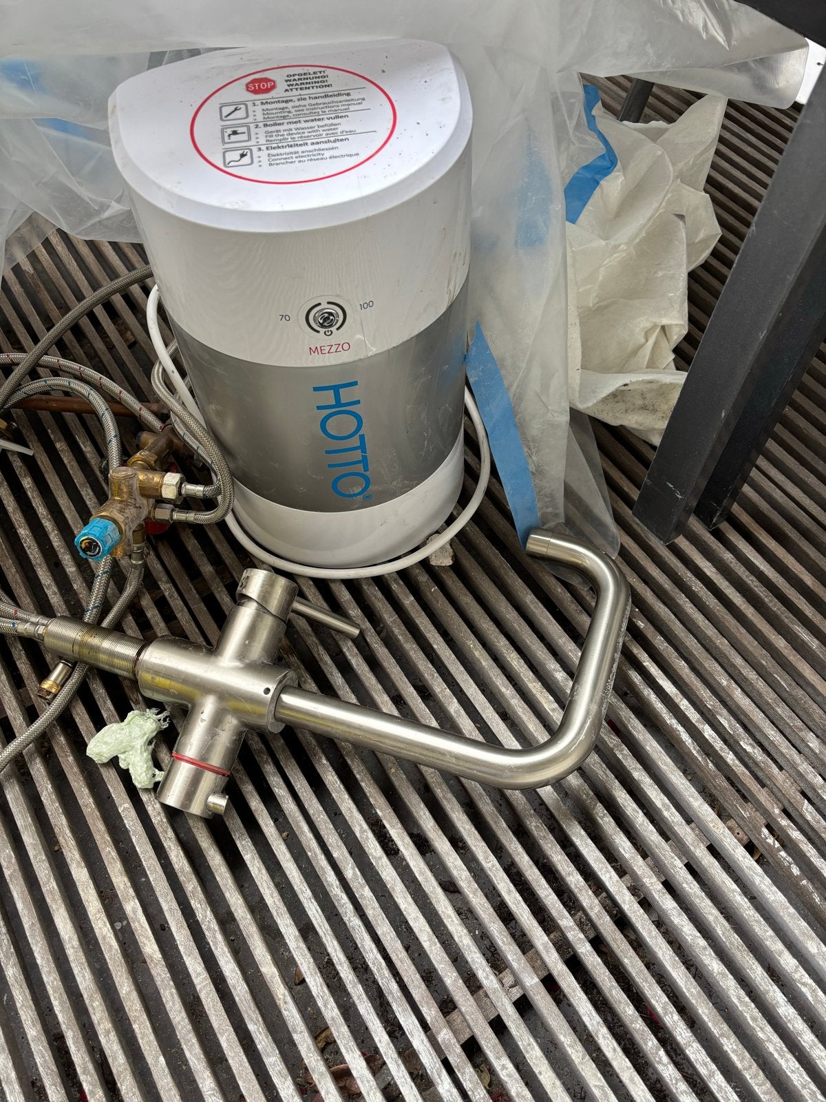 HOTTO kokend waterboiler met kraan voor weinig of niets, Ophalen, Gebruikt, Rvs, Kraan