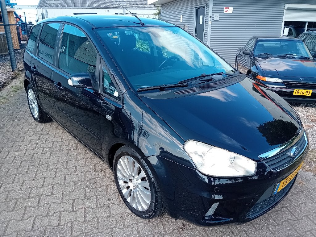 Ford C-Max 1.8 92KW 2008 APK 03-2027! IJSKOUDE AIRCO, Auto's, Voorwielaandrijving, Zwart, 4 cilinders, Zwart